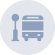 Blue bus icon